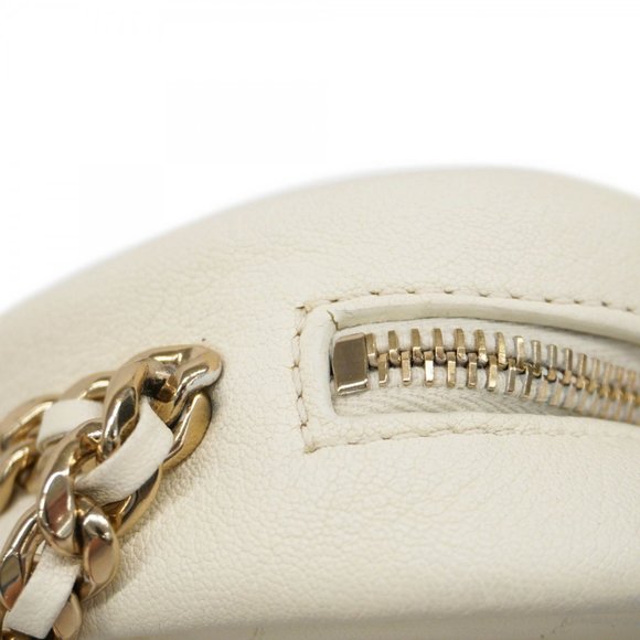 Chanel Shoulder Bag Matelasse Chain Goatskin White Champagne Ladies - Picture 8 of 11